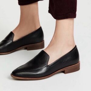 Madewell Frances Loafer Black Leather Flats- 7! Excellent condition!